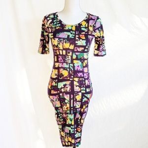 Lularoe Julia Dress XXS Purple Floral